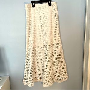White Zara maxi skirt size M